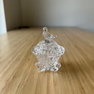 Vintage Hofbauer Byrd Crystal Bird Trinket Bowl with Lid The Byrdes Collection